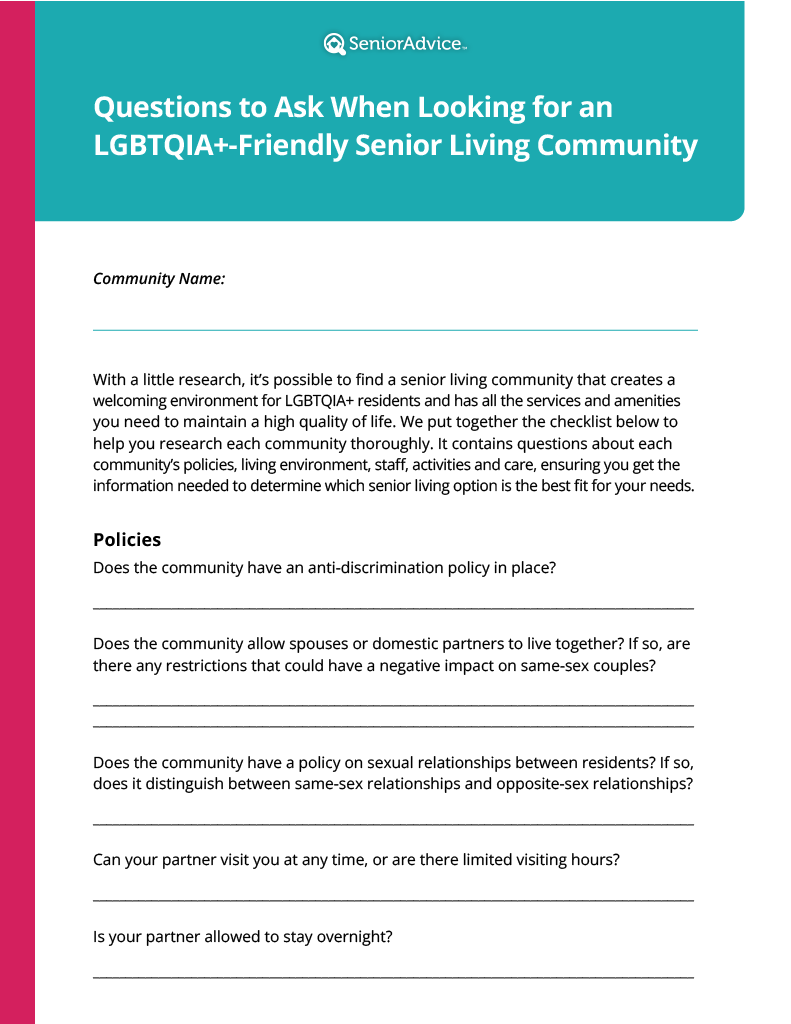 What To Look for in a Senior Living Community for LGBTQIA+ Adults